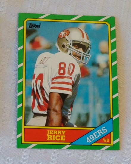 Key Vintage 1986 Topps NFL Football #161 Rookie Card Jerry Rice RC 49ers HOF