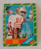 Key Vintage 1986 Topps NFL Football #161 Rookie Card Jerry Rice RC 49ers HOF Overall Nice Condition