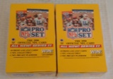 (2) 1990 Pro Set NFL Football Factory Sealed Wax Box Lot Series II Stars Rookies