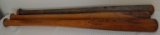 3 Vintage Wooden Baseball Bat Lot Hanna Batrite 35'' Harvey Kuenn 1950s 1960s Louisville Slugger