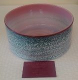 Nice Taylor Backes Fine Art Glass Bowl Hand Blown Signed 10'' Gorgeous