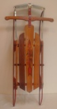 Vintage Wooden Sled Sleigh Decor Large Flexible Flyer 45'' Model F045