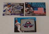 3 Topps MLB Relic Insert Card Lot Patch Flag Ichiro /50 Pujols Bryant