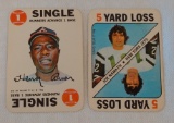 Vintage Topps Game Insert Card Pair MLB Baseball Hank Aaron & NFL Football Joe Namath