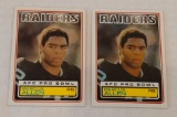 2 Key Vintage 1983 Topps NFL Football #294 Marcus Allen Rookie Card Lot RC Raiders HOF Solid
