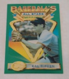 1993 Finest Jumbo Baseball Card Cal Ripken Chrome Missing Red Ink? Factory Error?