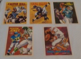 5 Vintage 1970 Topps NFL Football Poster Insert Lot Eller Warfield Deacon Jones Barney Hill