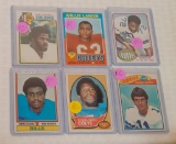 6 Vintage 1970s Topps NFL Football Rookie Card Lot RC Campbell Rashad Bubba White Lanier Jones