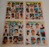 4 Vintage 1969 MLB Baseball Photostamp Stamp Uncut Sheet Lot 48 Total Stamps Stargell Gibson Kaline