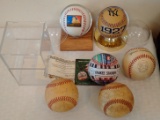 6 Baseballs Lot Vintage Modern 125th Anniversary 1927 Yankees 1940s Spalding Unforgettaball Cases