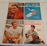4 Vintage Sports Illustrated Full Magazine Lot Rare No Label 1955 1956 Whitey Ford Yankees