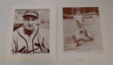 Vintage 1940s 1950s Baseball Magazine Photo Insert Blank Back Pair Stan Musial Cardinals HOF