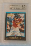 2001 Bowman Draft Picks Rookie Card RC Chase Utley Phillies BGS GRADED 8.5 NRMT MINT