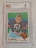 Vintage 1969 Topps NFL Football Card #139 Dick Butkus Bears HOF Beckett GRADED 4 VG-EX BVG