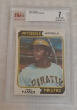 Key Vintage 1974 Topps Baseball Rookie Card RC #252 Dave Parker Pirates Beckett GRADED 7 NRMT BVG