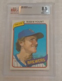 Vintage 1980 Topps Baseball Card #265 Robin Yount Beckett GRADED 8.5 NRMT MINT Brewers HOF BVG