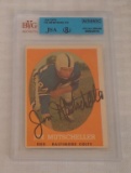 Vintage 1958 Topps NFL Football Card #14 Jim Mutscheller Autographed Signed JSA Beckett Slabbed