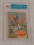 Vintage 1960 Topps NFL Football Card #85 Pete Retzlaff Eagles Autographed Signed JSA Beckett Slabbed