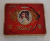 Vintage Tobacco Tin Can Box Cigars Deluxe 20 Sigaren Amarillo Karel 1 Made In Holland Advertising