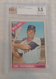 Vintage 1966 Topps Baseball Card #70 Carl Yastrzemski Yaz Red Sox HOF Beckett GRADED 5.5 EX+ BVG