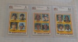 Vintage 1978 Topps Baseball Rookie Card Lot Molitor Trammell Whitaker Murphy All Beckett GRADED BVG
