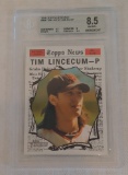 2010 Topps Heritage Baseball Card #496 Tim Lincecum AS SP BGS GRADED 8.5 NRMT MINT Giants