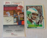 Vintage 1983 Topps NFL Football Autographed Signed Card Harold Carmichael Eagles HOF JSA COA