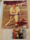 Red Schoendienst Autographed Signed 8x10 Photo Cardinals JSA COA HOF