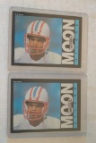 2 Key Vintage 1985 Topps NFL Football Rookie Card RC #251 Warren Moon Oilers HOF
