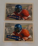 2 LaDainian Tomlinson 2001 Fleer Tradition Rookie Card Pair Lot #/2001 Glossy #/699 HOF Chargers