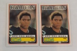 2 Key Vintage 1983 Topps NFL Football #294 Marcus Allen Rookie Card RC Raiders HOF Solid