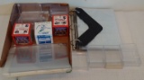 Sports Card Supplies Lot Plastic Thick Screwdowns Album w/ Sheets Hockey Puck Baseball Cube Holders