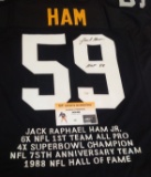 Jack Ham Autographed Signed NFL Football Stat Jersey Custom Stitched Steelers XL GTSM COA HOF PSU