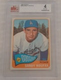 Vintage 1965 Topps Baseball Card #300 Sandy Koufax Dodgers HOF Beckett GRADED 4 VG-EX BVG