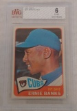 Vintage 1965 Topps Baseball Card #510 Ernie Banks Cubs HOF Beckett GRADED 6 EX-MT BVG