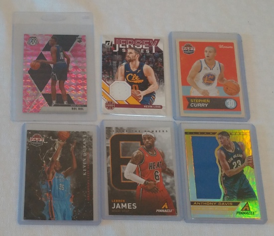 NBA Basketball Card Lot Curry Durant Davis LeBron Love Relic Jersey Insery Bol Bol RC Pink Prizm