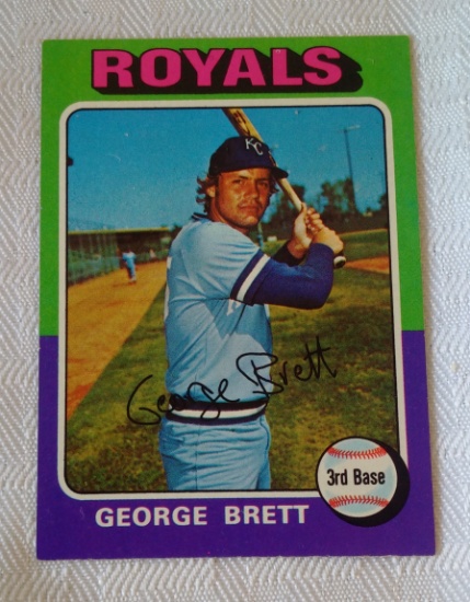 Key Vintage 1975 Topps Baseball Rookie Card #228 George Brett RC HOF Royals Very Nice Condition