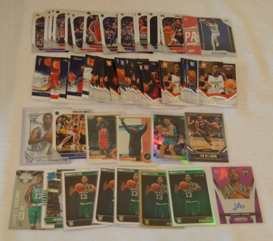 71 Modern NBA Basketball Card Lot Panini Stars Rookies HOFers Inserts Auto #'d