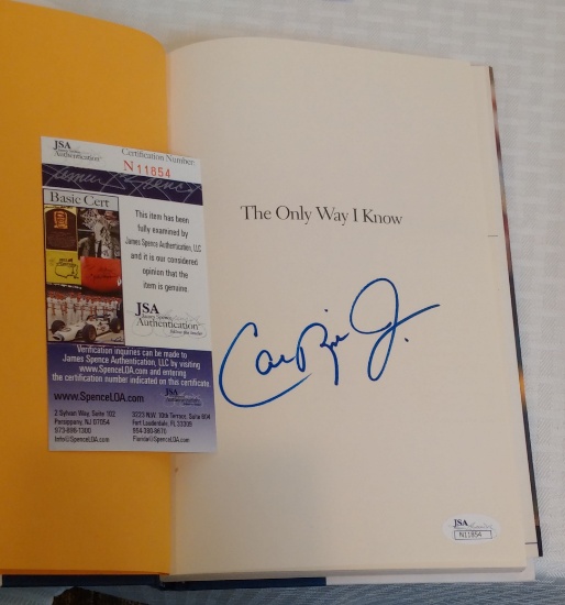 Cal Ripken Jr Autographed Signed Hardback Book Orioles HOF JSA COA MLB Baseball