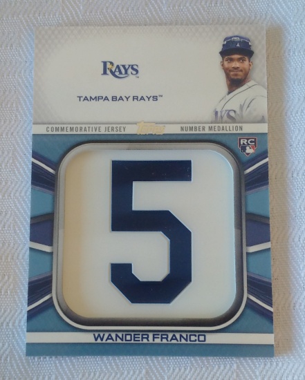 2022 Topps MLB Baseball Insert Card Wander Franco Rookie RC Jersey Number Medallion Rays