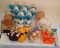 Vintage 1980s Smurf Plastic Bank Toy Lot Cut Bottoms Plush Sports Figures Mattel Hot Wheels Slot