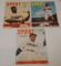 3 Vintage 1940s 1950s Sport Magazine Lot Full Complete Some No Label Jackie Robinson Dodgers HOF