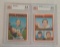 Vintage 1972 Topps NFL Football BVG Beckett GRADED Lot Bob Griese Dolphins Staubach Leaders 5.5 EX+