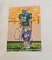 Jim Langer Dolphins Vintage Autographed Signed Goal Line Art Card NFL Football #'d COA GLAC