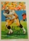 Willie Roaf Saints Vintage Autographed Signed Goal Line Art Card NFL Football #'d COA GLAC