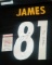 Autographed Signed NFL Football Jersey Jesse James Steelers XL Custom JSA PSU Stitched Penn State