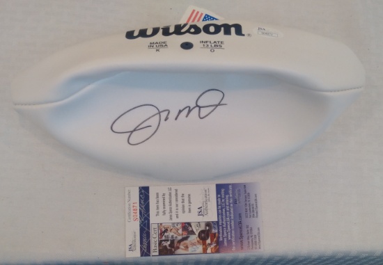 Joe Montana Signed Autographed Full Size White Panel Wilson Football JSA COA 49ers Bladder Issue