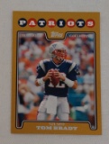 2008 Topps NFL Football Card Gold Insert Tom Brady Patriots #328 MVP 791/2008