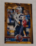 2015 Topps NFL Football Card Gold Insert Tom Brady Patriots #351 Bucs 1711/2015