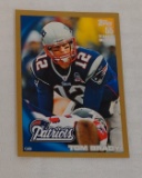 2010 Topps NFL Football Card Gold Insert Tom Brady Patriots #30 Base 1122/2010